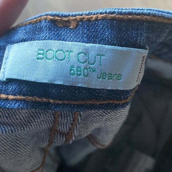 Levis 580 Womens Boot Cut Denim Jeans 16M Blue Stretch 5 pocket Western classic - Picture 10 of 13